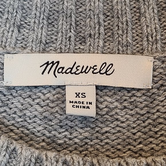 Madewell Sweater Leopard Sleeve Tensley Pullover Womens Extra Small - Picture 3 of 8